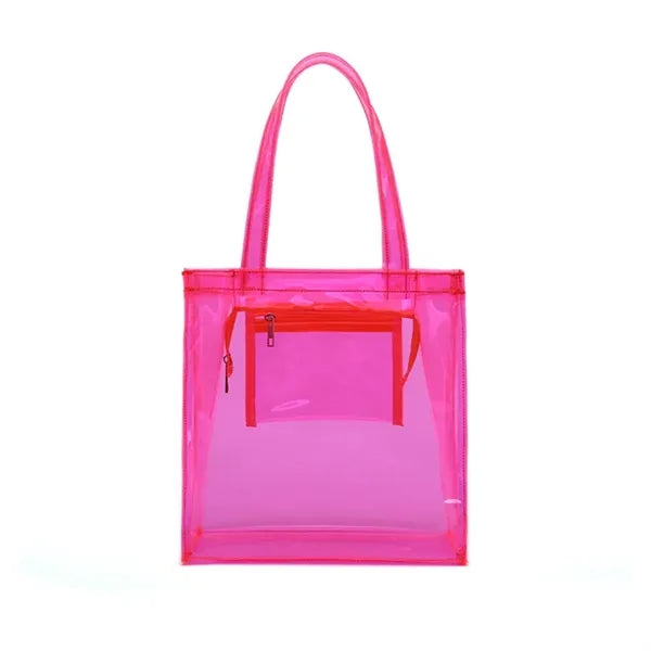Clear PVC Jelly Beach Tote Bag