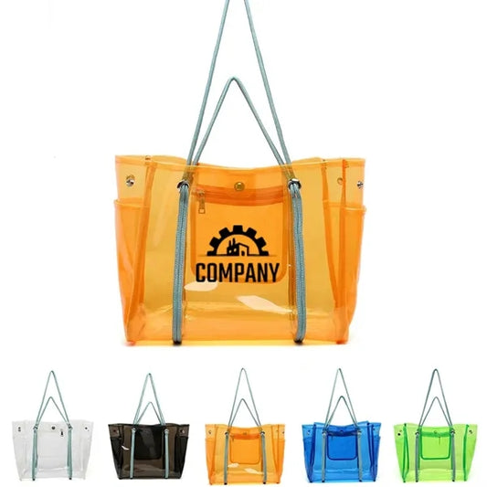 Transparent Beach Shoulder Tote Bag