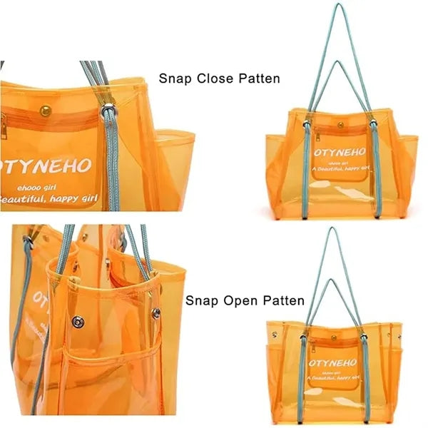 Transparent Beach Shoulder Tote Bag