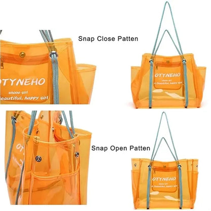 Transparent Beach Shoulder Tote Bag