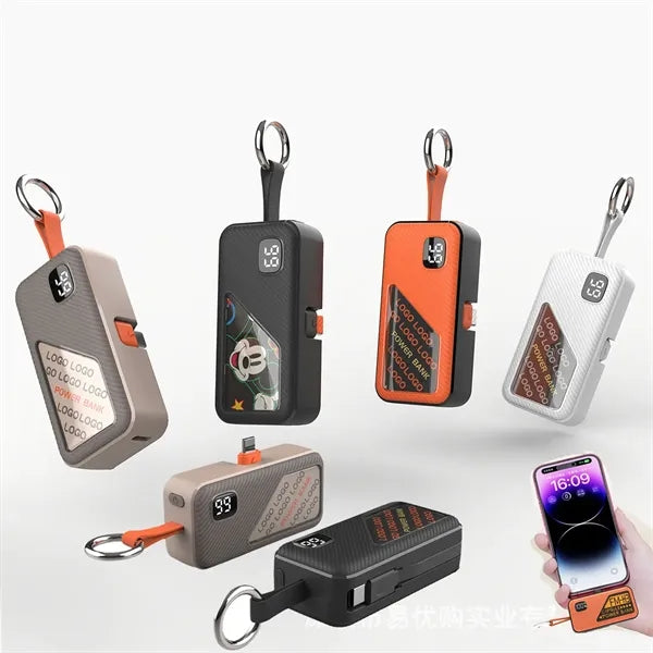 5000mAh Mini Portable Power Bank with Keychain