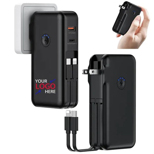 15000mAh Power Bank PD22.5W USB C Charger with Cables