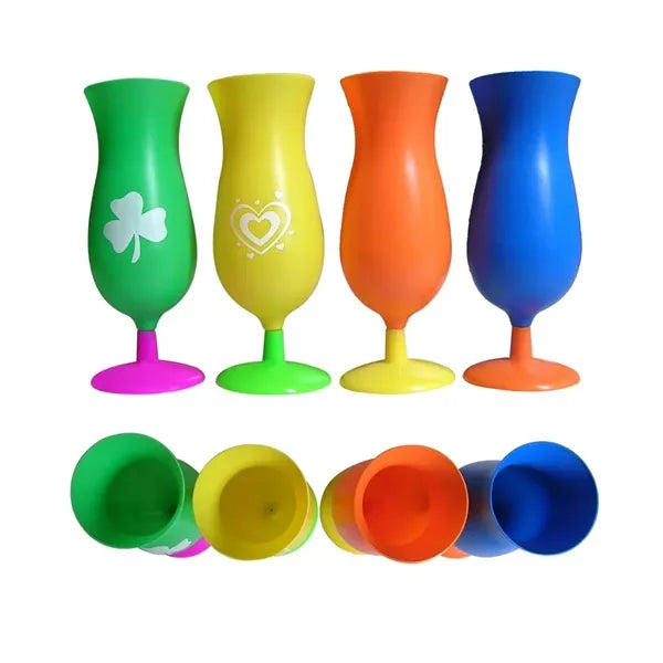 Neon Colored Hurricane Glasses 14Oz