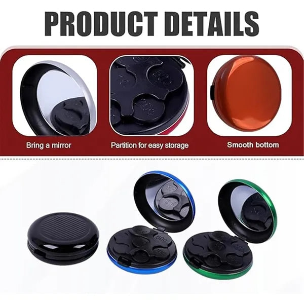 Portable Round Mini Mobile Coin Dispenser Case Wallet