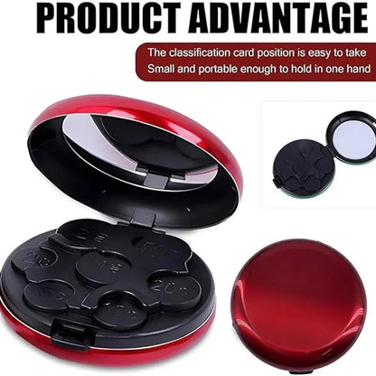 Portable Round Mini Mobile Coin Dispenser Case Wallet