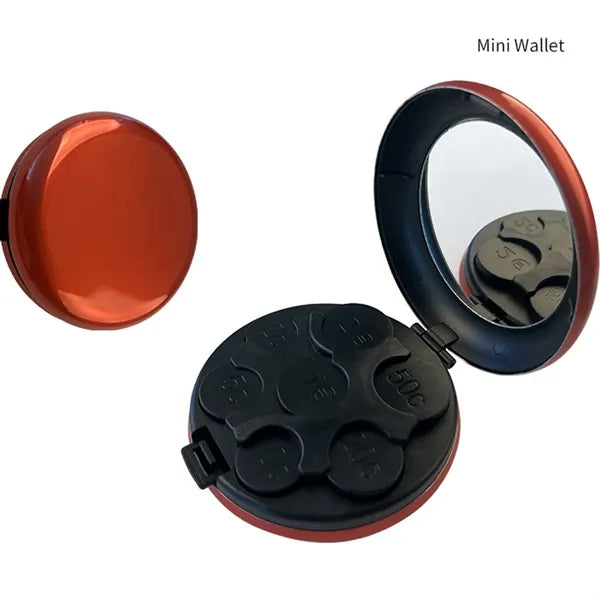 Portable Round Mini Mobile Coin Dispenser Case Wallet