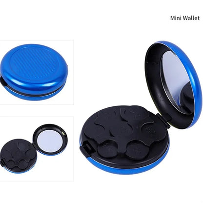 Portable Round Mini Mobile Coin Dispenser Case Wallet