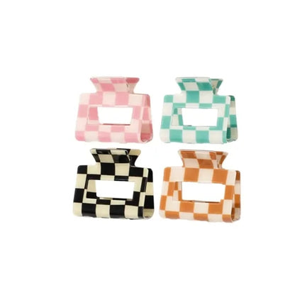 Checkered Hair Clips