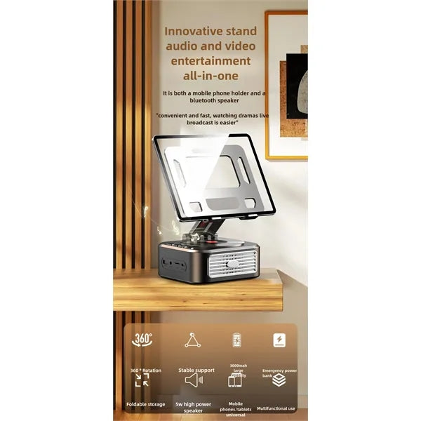 Tablet Stand with Bluetooth Speaker and power bank