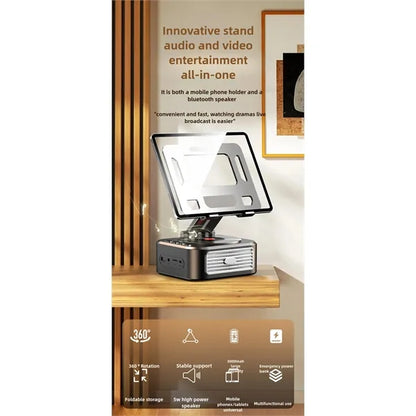 Tablet Stand with Bluetooth Speaker and power bank