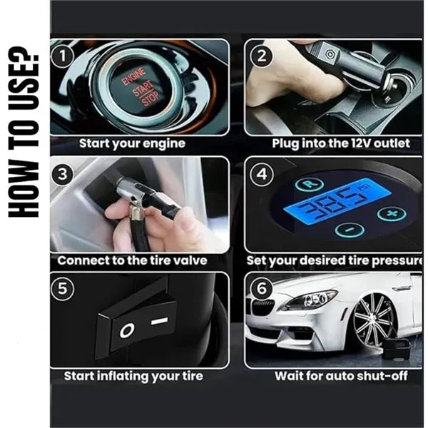 12V Small Digital Tire Inflator