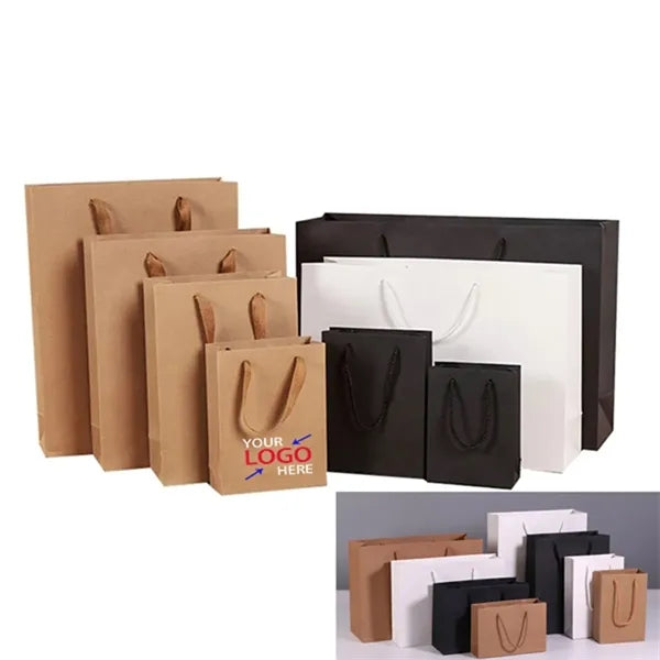 Custom Kraft Paper Tote Gift Bag with Handles