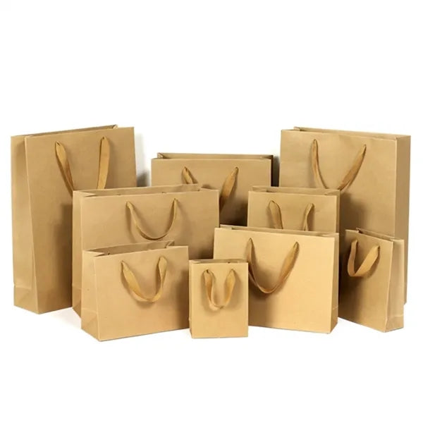 Custom Kraft Paper Tote Gift Bag with Handles