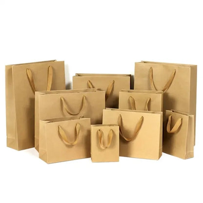 Custom Kraft Paper Tote Gift Bag with Handles