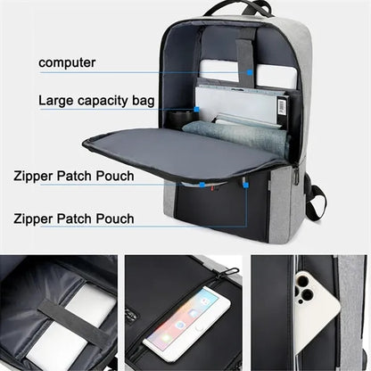 Waterproof Business Backpack With Usb Pot