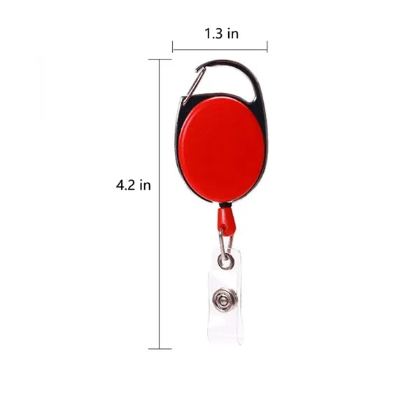 Retractable Badge Holder with Carabiner Clip
