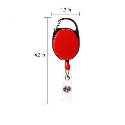 Retractable Badge Holder with Carabiner Clip