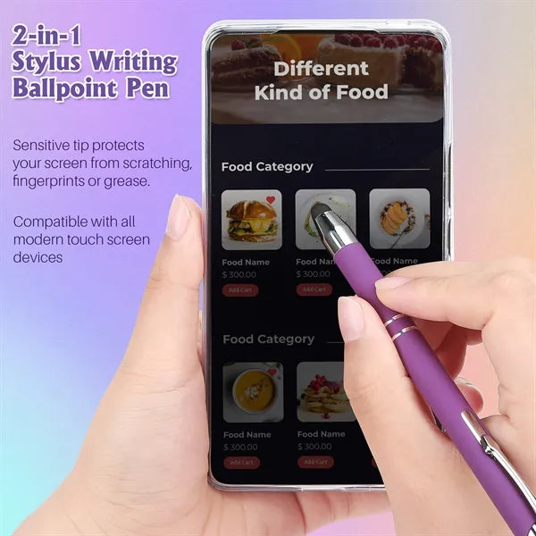 Executive Metal Aluminum Barrel Stylus Pen