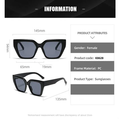 Trendy Square Cat Eye Sunglasses for Women