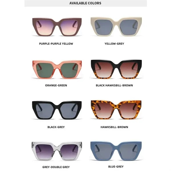 Trendy Square Cat Eye Sunglasses for Women