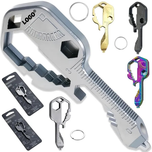 24 In 1 Stainless Steel Multifunctional Keychain Key Tool