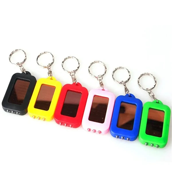 Solar LED Keychain Flashlight