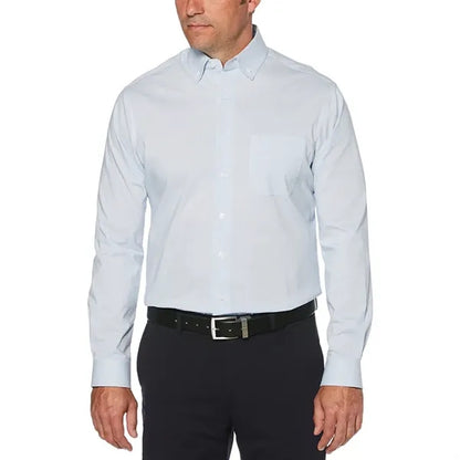 Perry Ellis Mini-Grid Woven Shirt