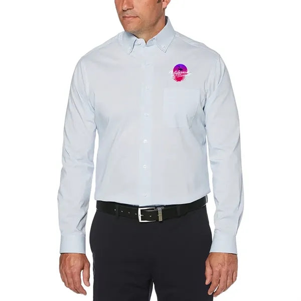 Perry Ellis Mini-Grid Woven Shirt