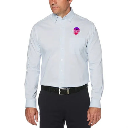 Perry Ellis Mini-Grid Woven Shirt
