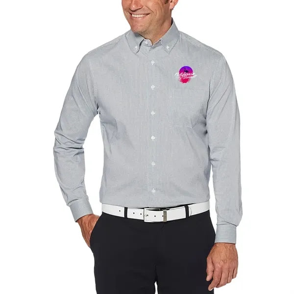 Perry Ellis Mini-Grid Woven Shirt