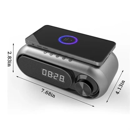 Wireless Charging Bt Speaker Led Clock