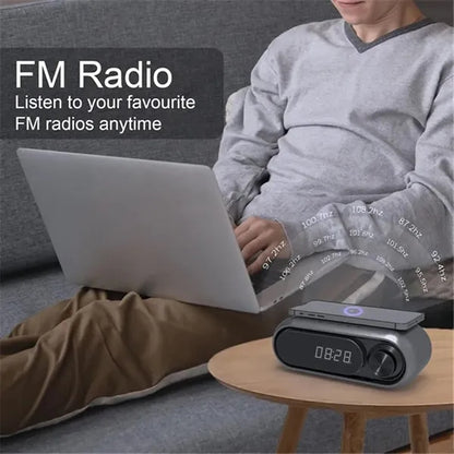 Wireless Charging Bt Speaker Led Clock