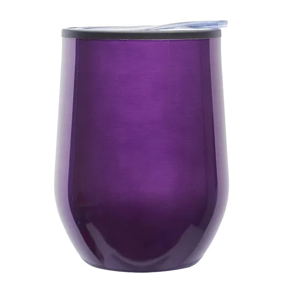 12 Oz. Shelby Stemless Wine Glasses W/ Convenient Lid