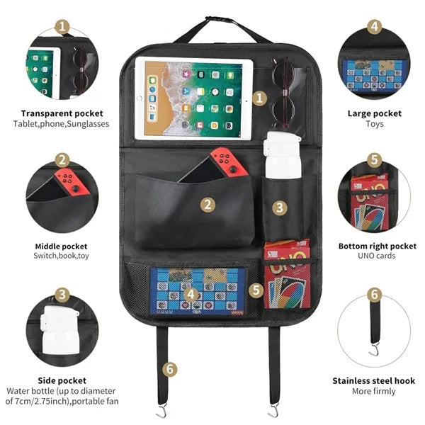 Car Backseat Organizer with Tablet Holder