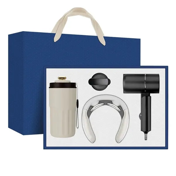 High Quality Hairdryer Mug Neck Massager Business Gift Set