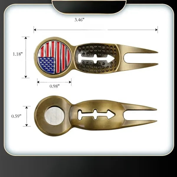 Custom Engraved Golf Divot Repair Too Ball Marker Gift set