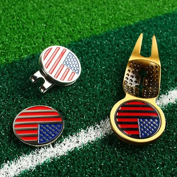 Custom Engraved Golf Divot Repair Too Ball Marker Gift set