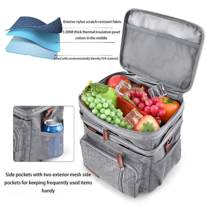 Outdoor Large Thermal Insulation Picnic Bag Aluminum Foil