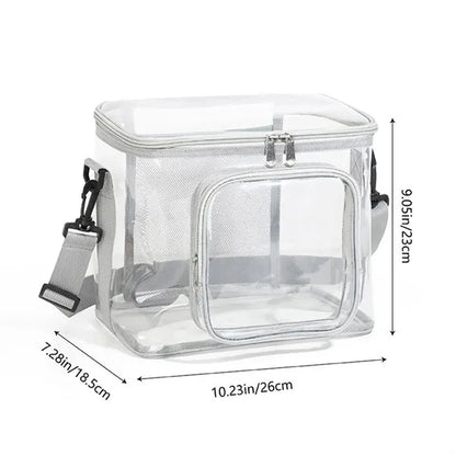 Clear Lunch Bag Work Office Plastic Transparent  Tote picnic