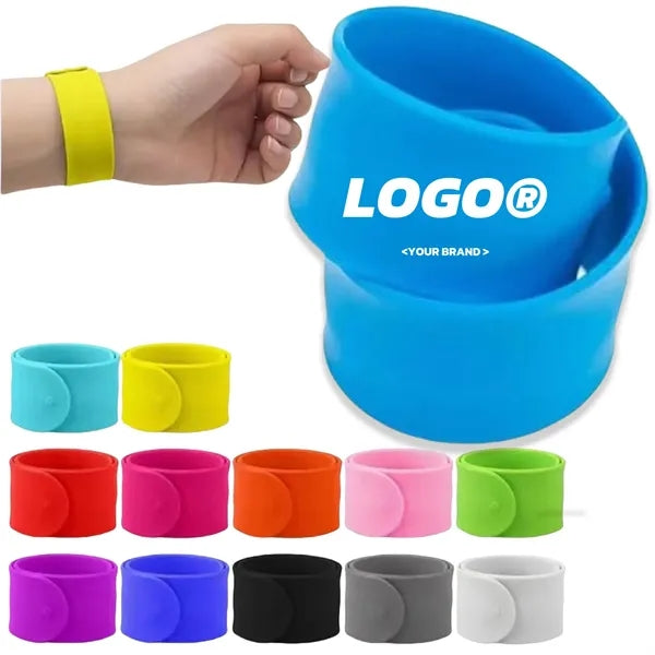 Rainbow Silicone Slap Bracelets 12 Colors Wristbands Party