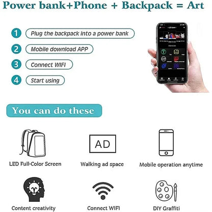 App Control DIY LED Display Backpack