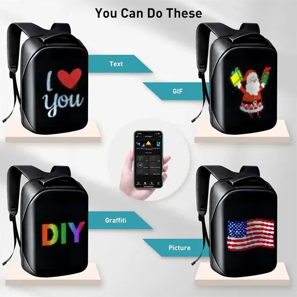 App Control DIY LED Display Backpack