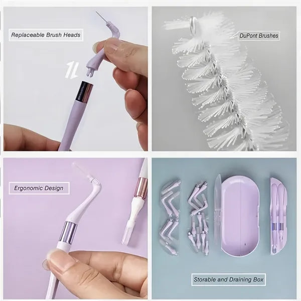 Portable Interdental Brush Plaque Cleaning Tool Toothbrush - Multicolor Polyester