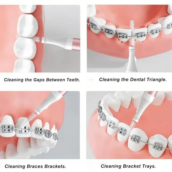 Portable Interdental Brush Plaque Cleaning Tool Toothbrush
