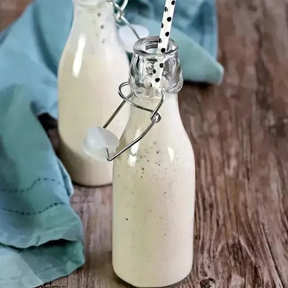 17oz Glass Bottles With White Clip Top Lids