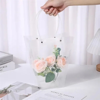 Trapezoid Clear Gift Tote with Handle
