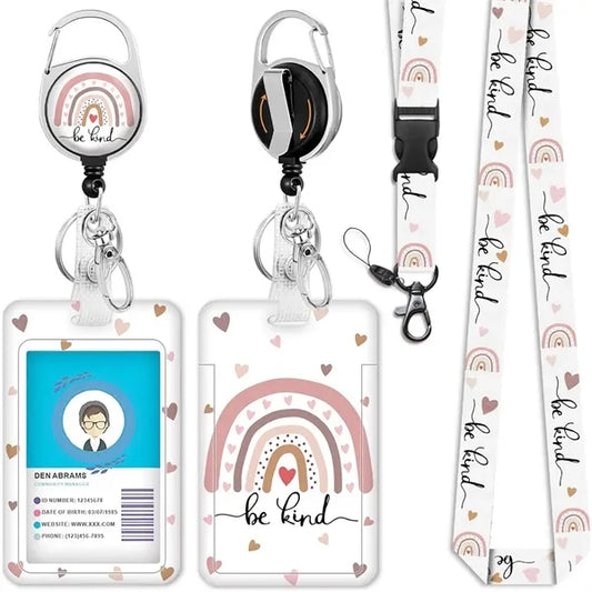 Customized Id Badge Holder With Lanyard And Carabiner Clip