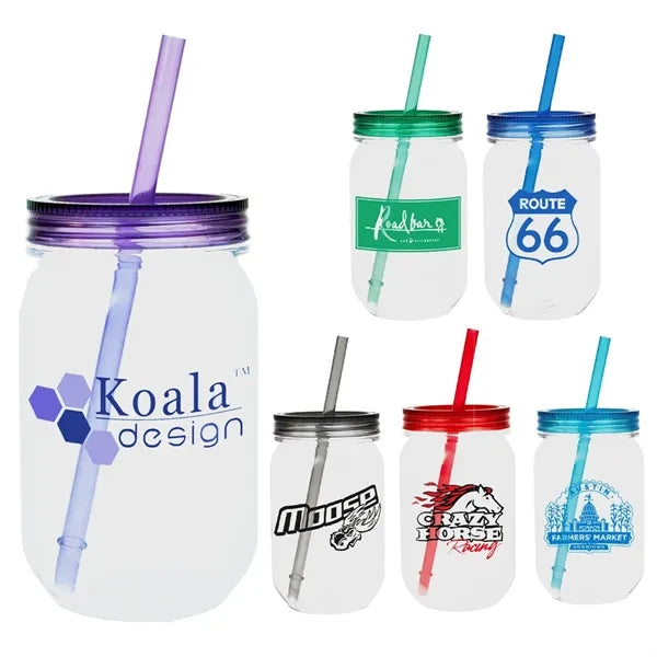 Liberty 24 oz Mason Jar Style BPA Free Acrylic Tumbler