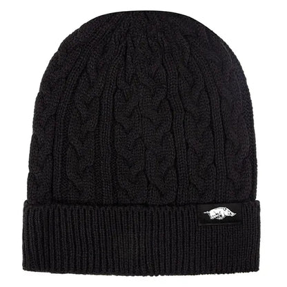 Embroidered Adult Cable-Knit Beanie