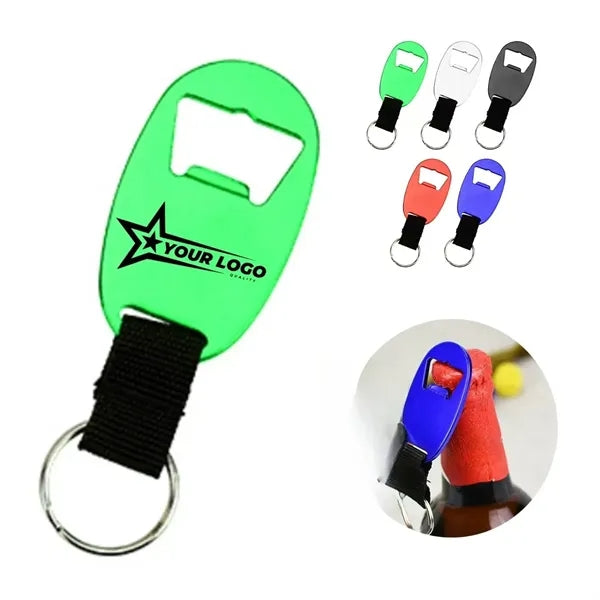 Keychain Ring Backpack Charm With Webbing Bottle Opener